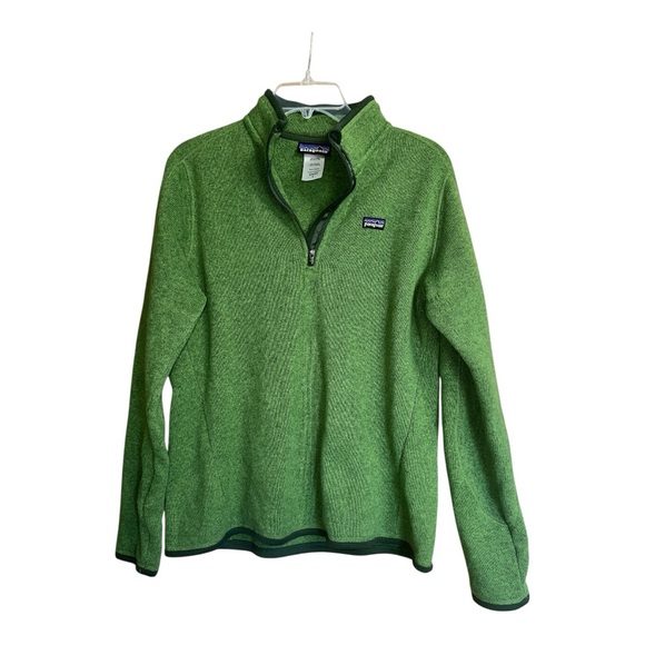 Patagonia Better Sweater True Green Quarter-Zip Fleece Pullover, Large